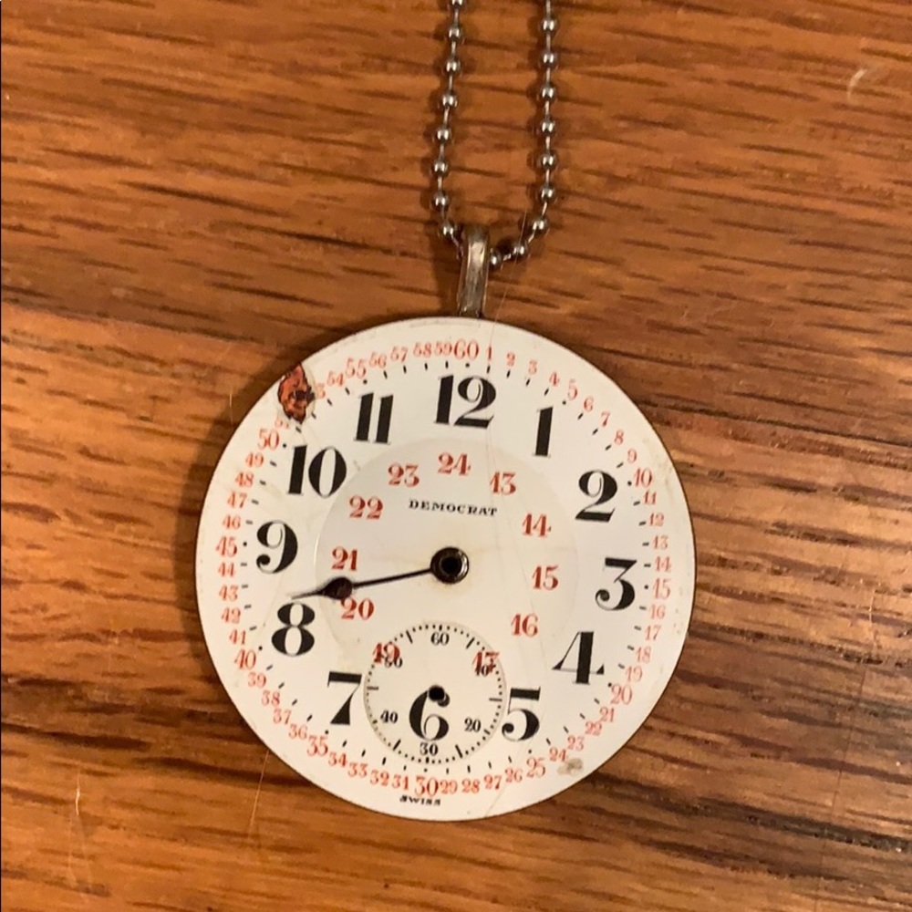 clock necklace